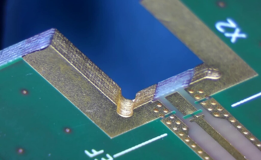 Multilayer_SMA2Microstrip Connector KiCAD Footprint for AISLER 6LayerHD