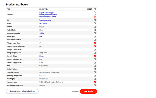 Example of a parametric search.