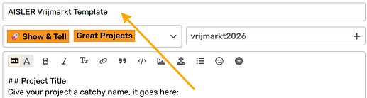 AISLER Vrijmarkt Template Example