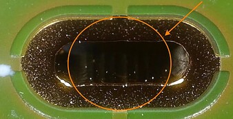 Plated Slot created using the nibbling manufacturing process