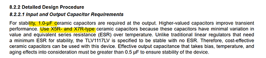 Example capacitor recommendation.