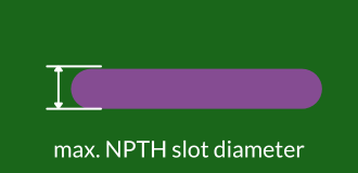 max. NPTH slot diamater