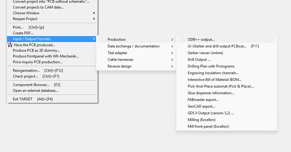 ODB++ export target3001